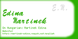 edina martinek business card